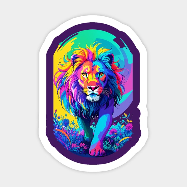 Biopunk Lion Sticker by VlaldisVibe